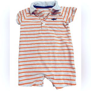 ⭐️4/$20⭐️ Carter’s Striped Shark Romper